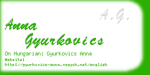 anna gyurkovics business card